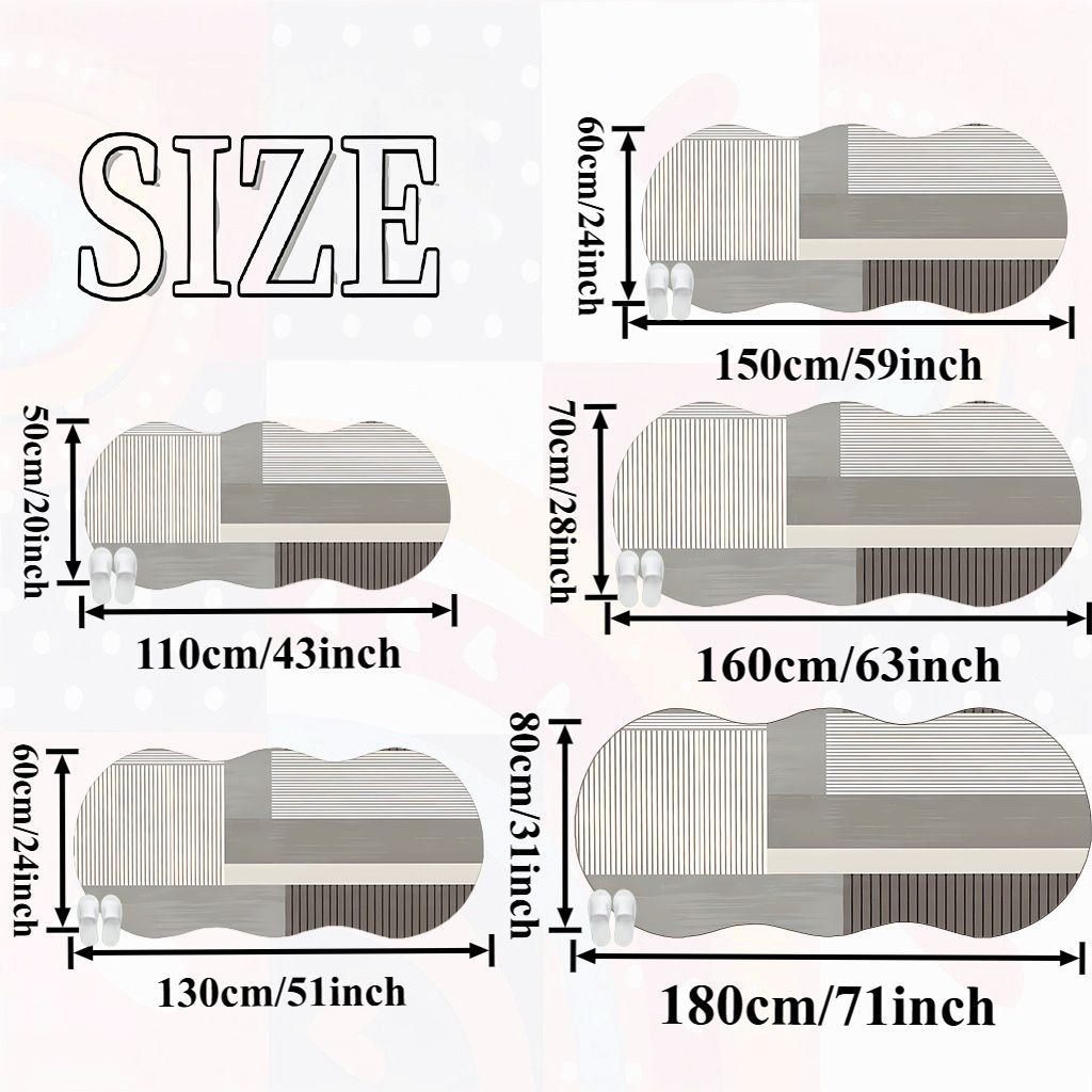 2D Flat velvet irregular shape carpet with gray and white geometric patchwork line pattern, machine washable and non-slip design, suitable for bedrooms/rooms, all seasons of spring, summer, autumn and winter, as well as Valentine's Day, Christmas and Than