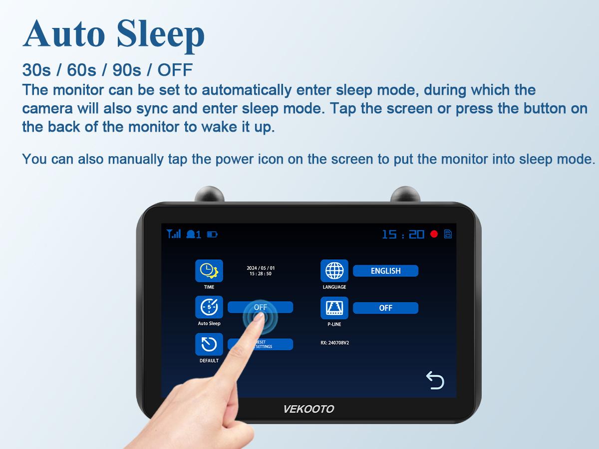 VEKOOTO VK7 Magnetic Solar Wireless Backup Camera 7'' IPS Touchscreen Monitor HD1080P No Wiring Rechargeable Camera for RV Trailer Camper Car Blind Spot Truck Automotive Backup Camera for Truck IP69 Waterproof IR Night Vision Christmas gifts farm