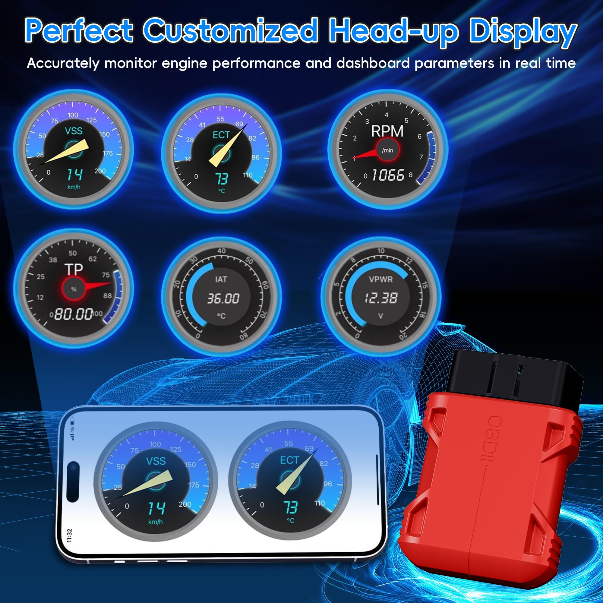 Obd2 Bluetooth-compatible Scanner Full System Car Diagnostic Tool, Code Reader for Vehicles Since 1996, Plastic Enclosure, No Ca Prop 65 Warning