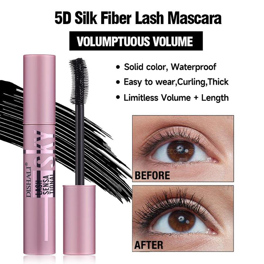 2 Pack Voluminous Lengthening Mascara, Sweet Cool Girl Style, Waterproof Sweatproof Smudge Proof, Dense Curl Long Lasting, Perfect for Commuting/date/party