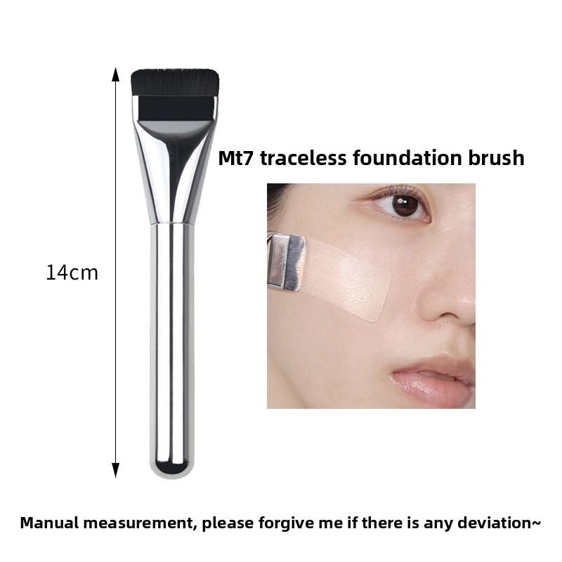 Foundation brush, flat concealer brush, blush brush, loose powder brush, wooden handle makeup brush