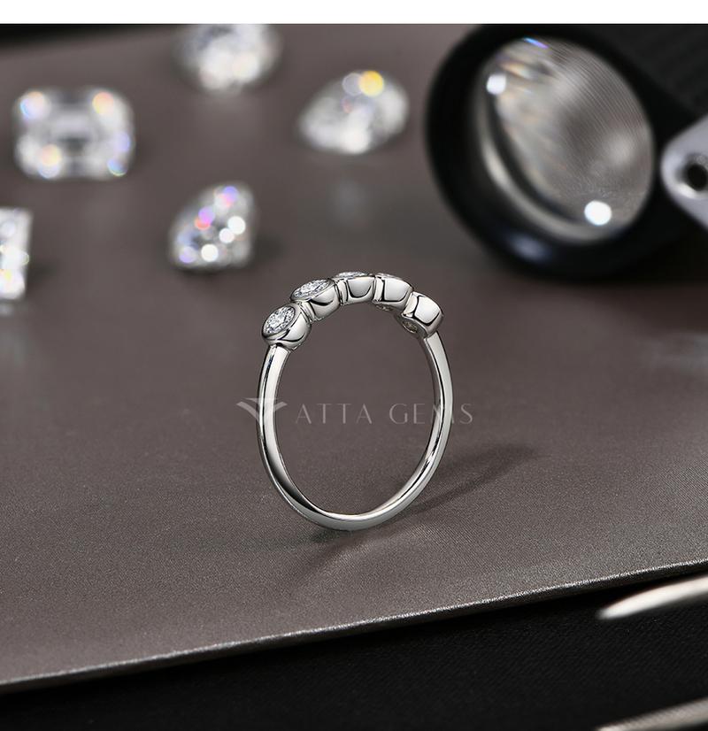 3mm Simple Style Synthetic Moissanite Ring for Women daily Wear Birthday Engagement Gift Fine Jewelry R189