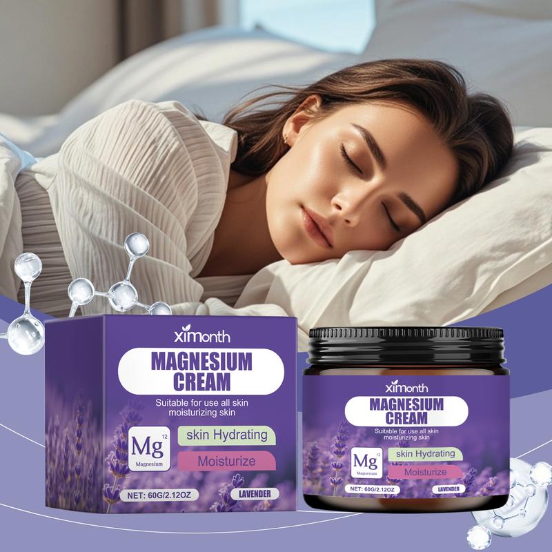 Sleep Magnesium Cream, Relaxing Muscle Care Before Bedtime, Moisturizing & Nourishing Nighttime Body Balm, Comfortable Daily Use