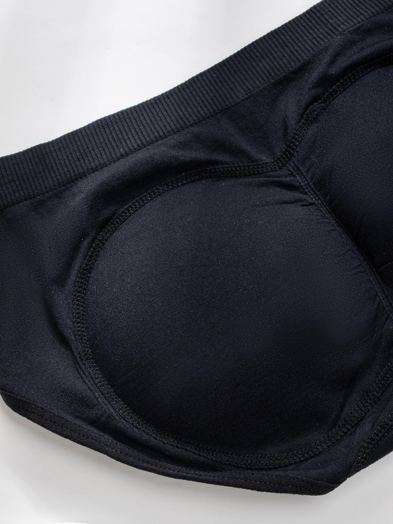 Women's Solid Color Butt-Lifting Briefs with Pads, Shaping Triangle Design for Daily Casual Wear, Enhances Curves Comfortably, Shaping Panties
