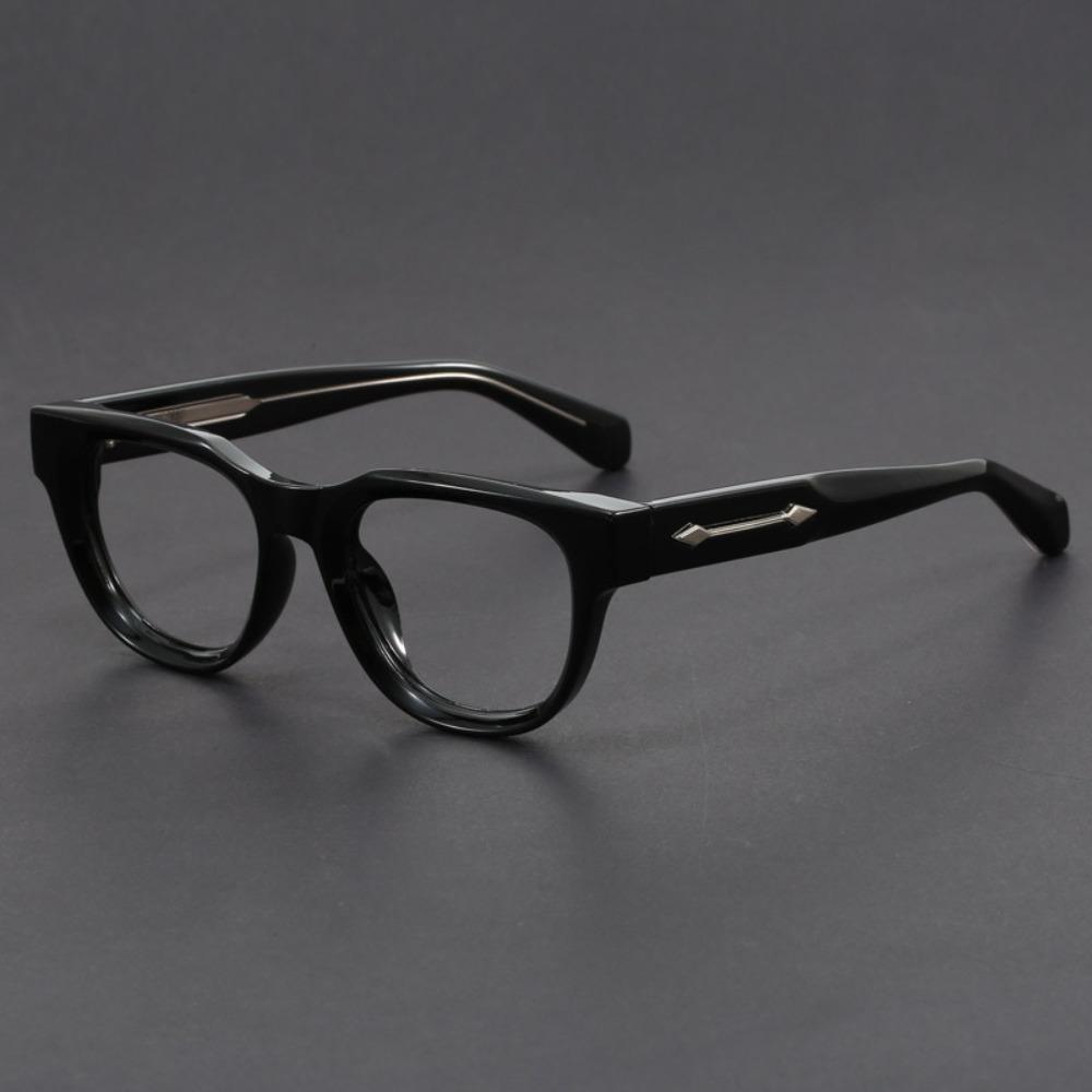 Square Frame Fashion Glasses Arrow Shaped Inlay Decor on Temple Luxury Style Unisex Statement Eyewear for Trendy Outfits