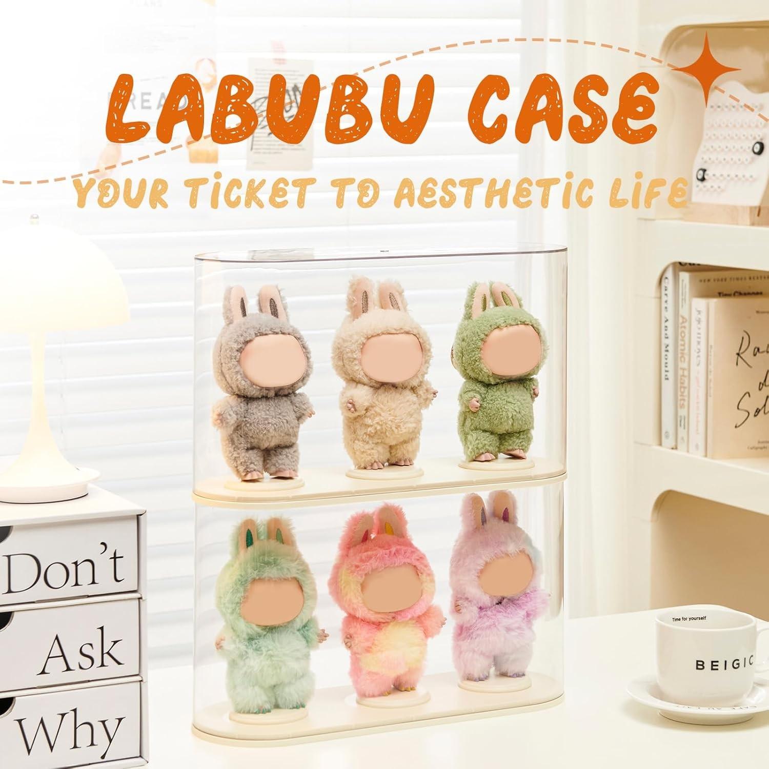 Transparent Collectible Display Box, Stackable Transparent Doll Storage, Dustproof Blind Box Doll Show Stand for Home & Office, Collectible Figurines