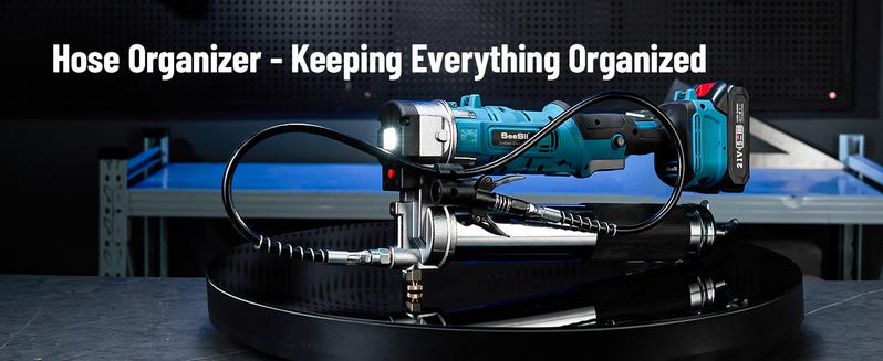 Seesii Cordless Grease Gun, Innovative 2-in-1 Easy-to-Use Electric Grease Gun, 5.3 oz/min 12,000 PSI High-Efficiency Battery Powered Grease Tool Kit, Grease Tool with 2*2.0Ah Batteries and Charger, B003 Black Friday Deals