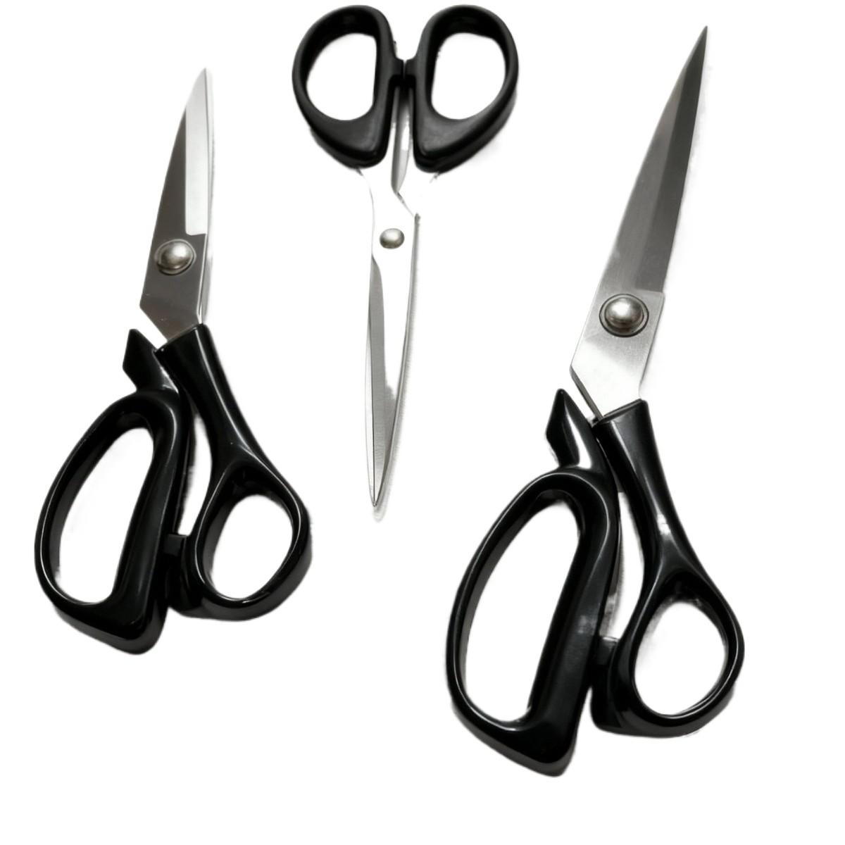 3-Pack Sewing Scissors Set for Precise Fabric Cutting, Durable & Sharp Blades for Crafting Projects, Essential Sewing Tools, Sewing Kit, Sewing Supplies Crafts