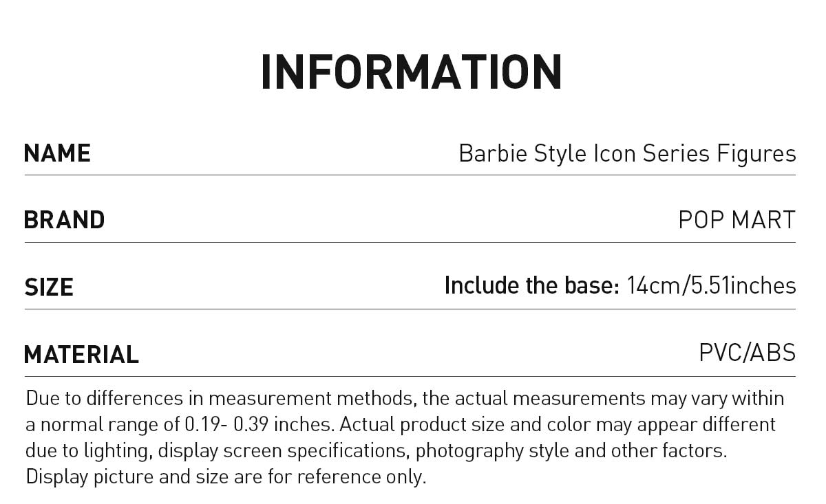 POP MART Barbie Style Icon Series Figures