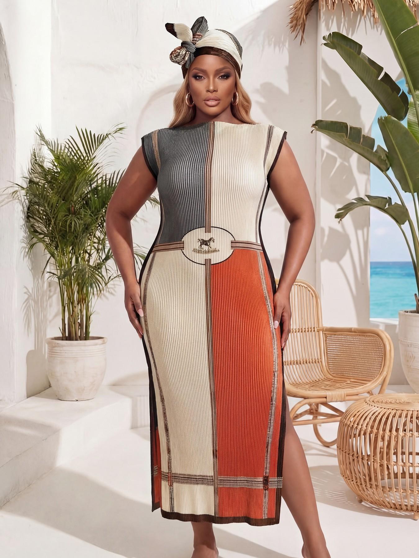 Elegant Ruffled Slim Fit Long Dress Set, Floral Print Shawl Scarf + Silk Ribbon, Women's Beach Sun Protection Wrap, All Seasons