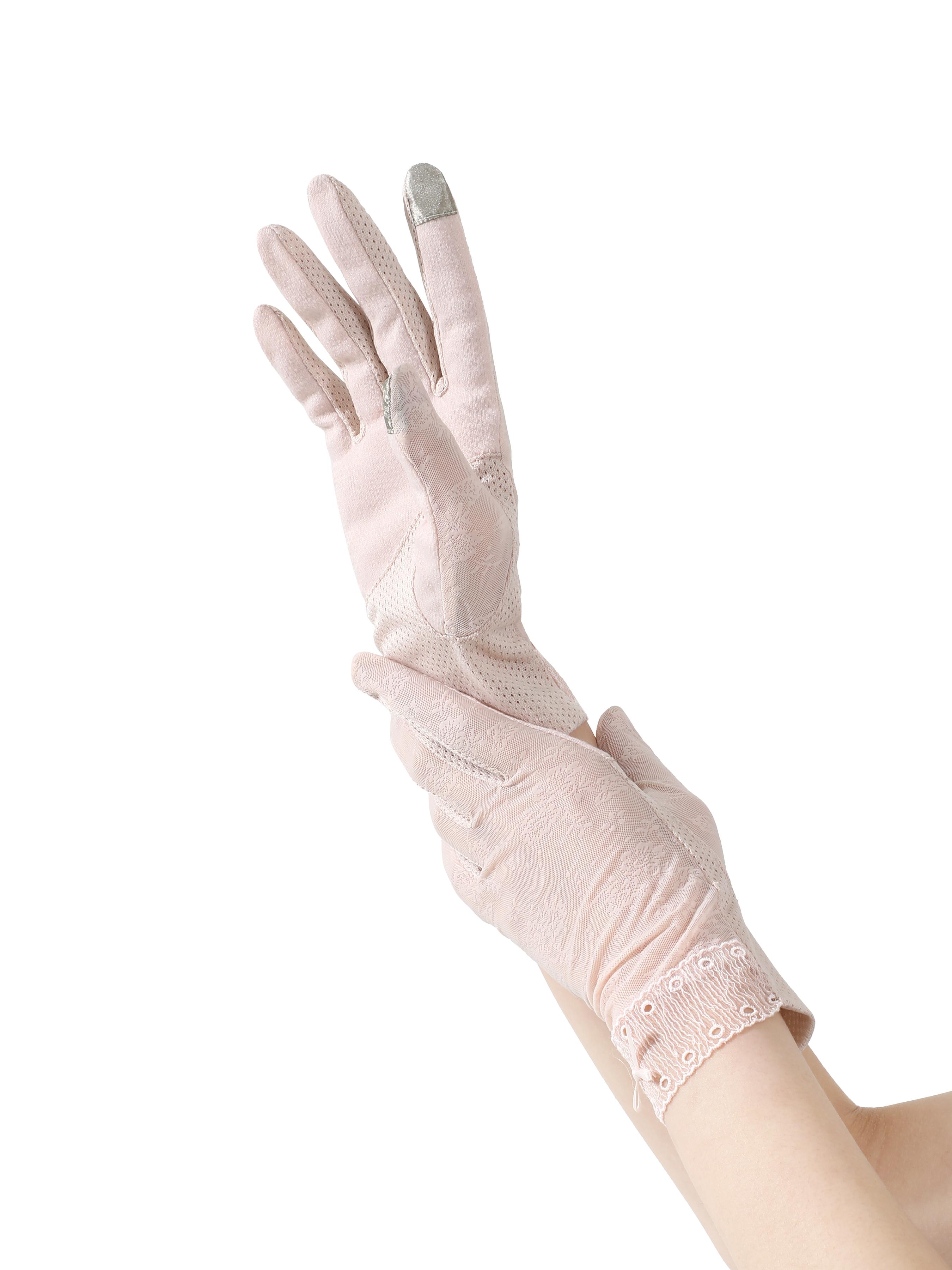 Aesthetic Mesh Cool Touch Anti‑UV Gloves | Stylish Lace Accents | Driving & Vacation Sun Gloves | Summer Skin Care Must Have