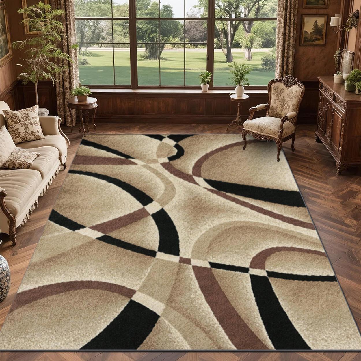 Velvet soft and comfortable patterned printed carpet, suitable for multiple scenarios, Living Room Rug, available in various sizes, soft and non-shedding, Abstract Area Rugs, Decorative Rug