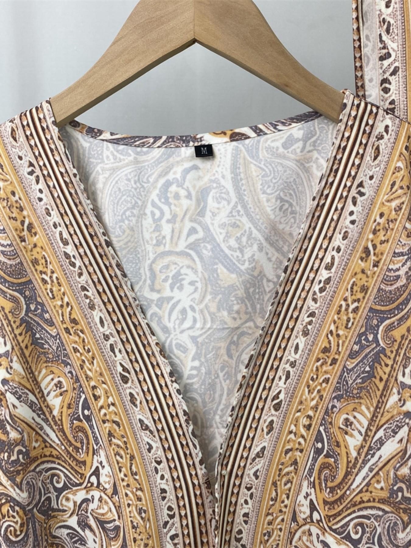 [ Includes Hijab]  Printed Abaya Set, Polyester Fabric, Wrinkle-Resistant, Wide Sleeves with Fringe, Available in 5 Sizes#PashminaAbaya #PolyesterAbaya #PrintedAbaya #TwoPieceAbaya #HijabFashion