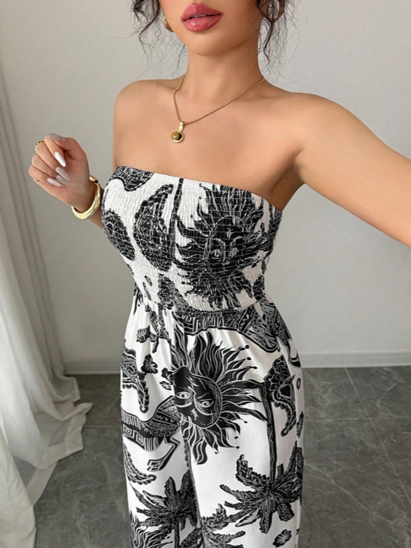 Women's Woven Fabric Casual Fitted Jumpsuit, All-Seasons Wearable One-Piece, Comfortable & Stylish Design for Daily Use Women's Woven Fabric Casual Fitted Jumpsuit, All-Seasons Wearable One-Piece, Comfortable & Stylish Design for Daily Use