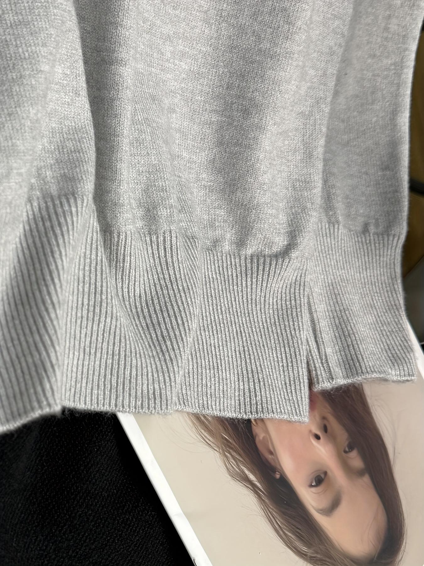 Elegant Half High Neck Gradient Knit Sweater for Women, Knitwear, New Spring & Fall Inner Layer, Premium Autumn Winter Woolen Top