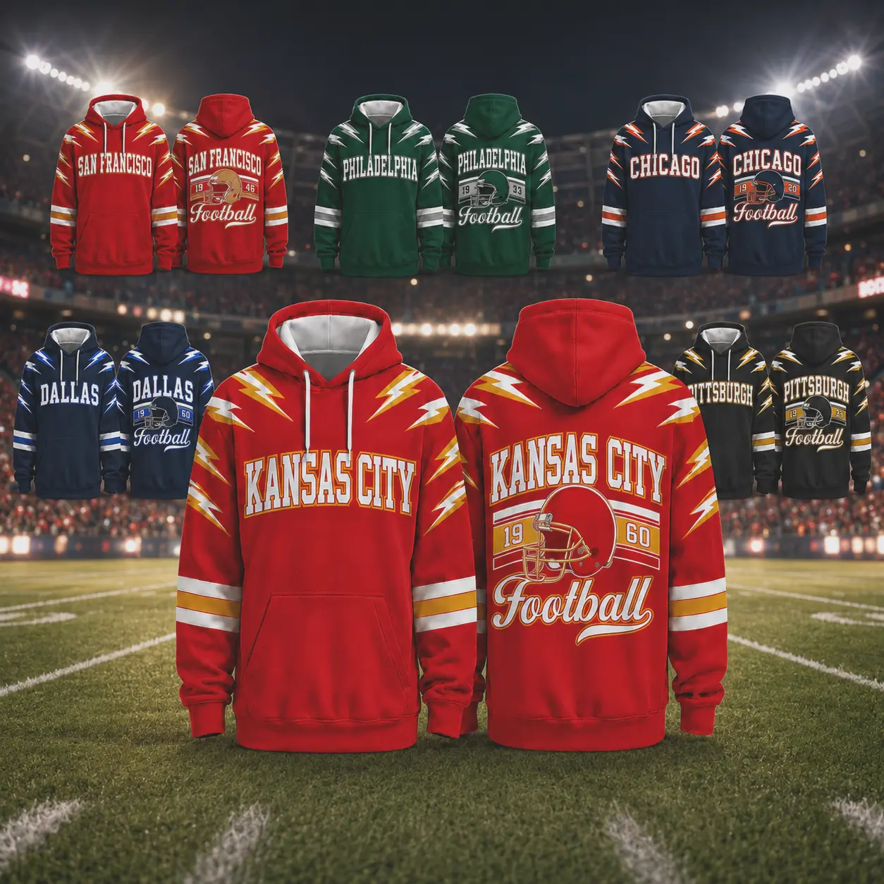 Football Pullover Hoodie, Football Game Day Outfit Sweatshirt, American Football Fan Apparel, Football Hoodie, Unisex Sports Top, Thoughtful Gift for Football Lovers Men Women Youth