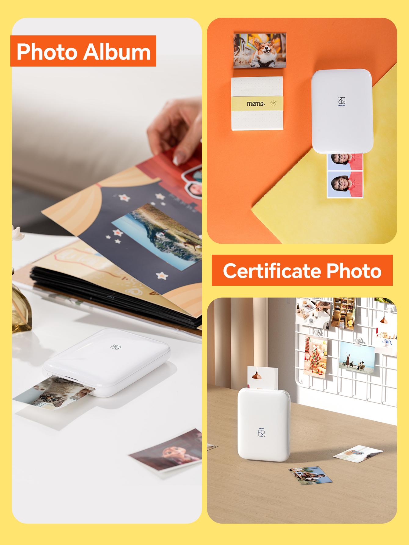 HPRT MT53 Mini Photo Printer, Portable Wireless Bluetooth Sticker Printer for iPhone & Android, 2x3 Inch Instant Color Sticker Photos, Valentine's Day Gift