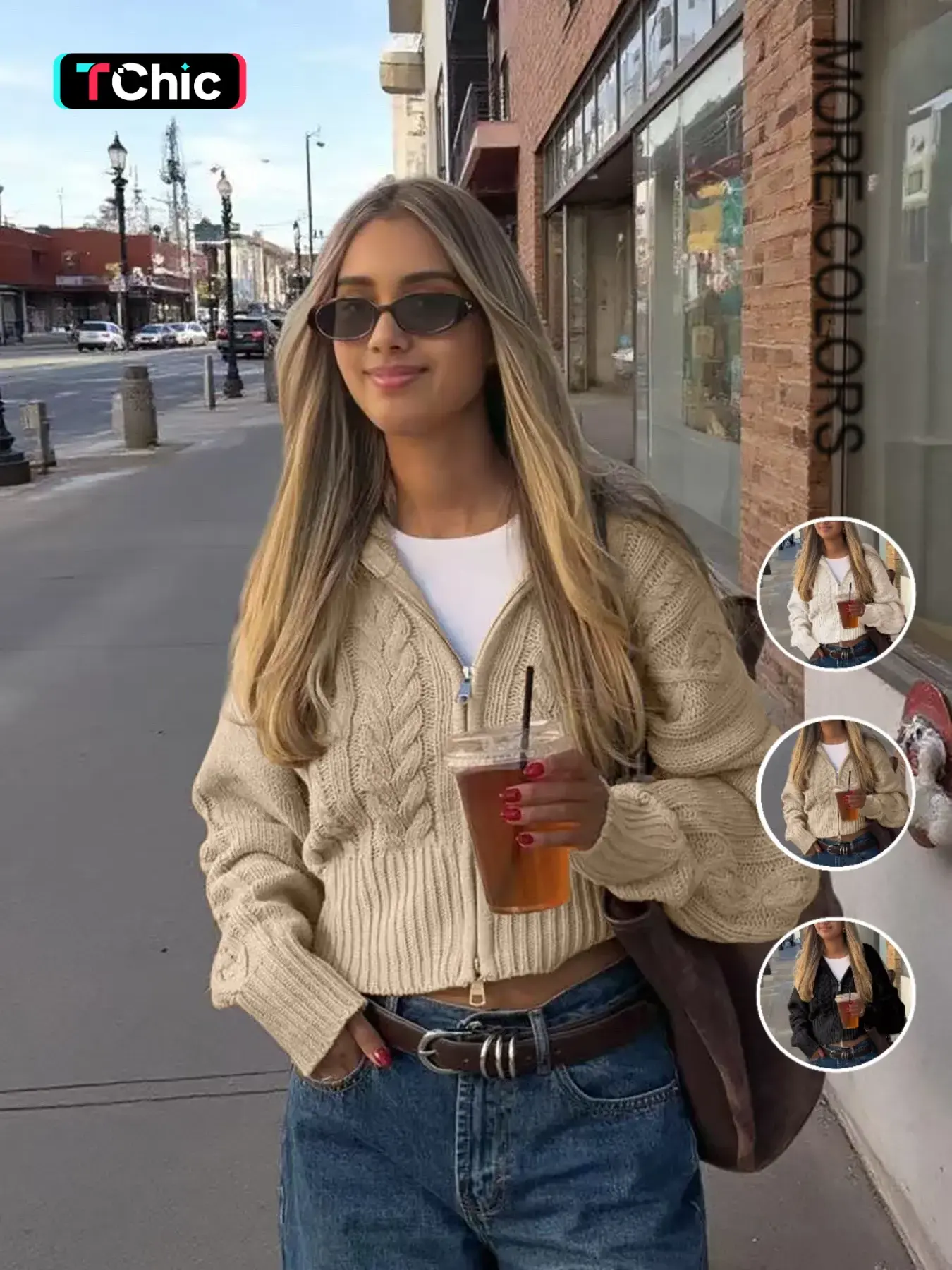 Women's Fall Winter Fashion Casual Zipper Stand Collar Fitted Knit Cardigan, Fashion Knitwear Clothing, Long Sleeve, Retro Design Sweater, Versatile Office Wear, Basic Knitwear, Cozy Knitwear, Womenswear, Knitting, for Lady