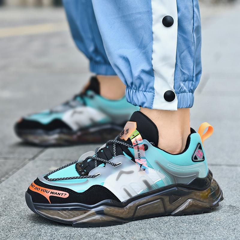 Men's Popcorn Sole Shoes, Lightweight Shock Absorption, All-Season Sport Casual Sneakers, Comfortable and Versatile Footwear