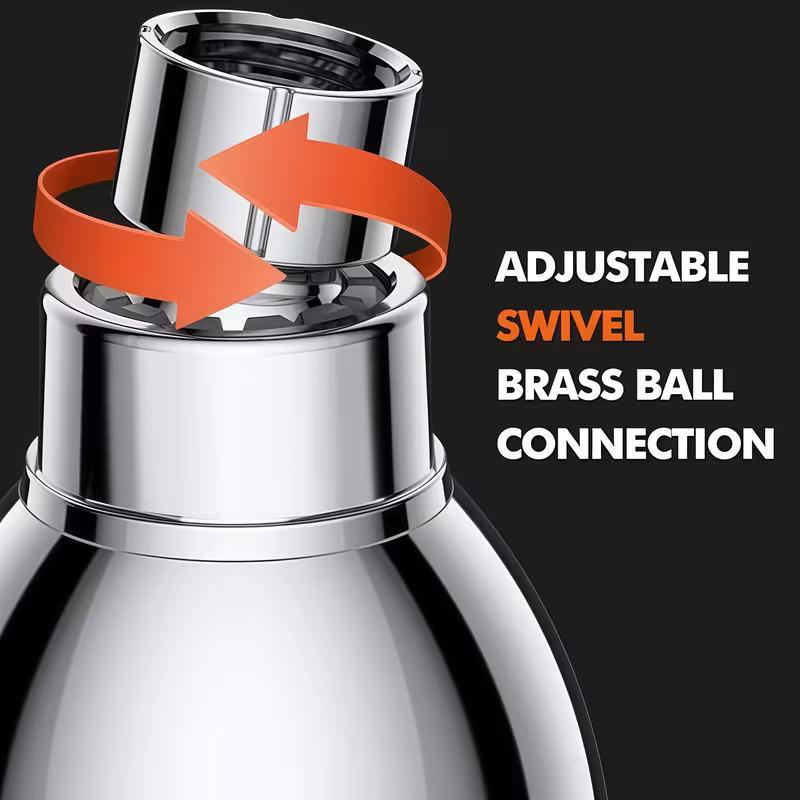 Shower Head 360 Degree Rotating Self-Cleaning Nozzle, Water Saving Flow Optimizer, Easy Installation Rustproof Abs, Adult Elderly Spa Shower