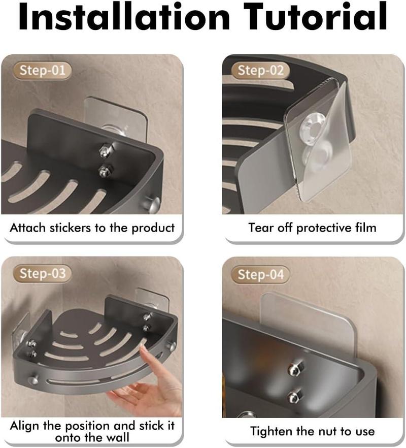 3-Pack Black Triangle Shower Caddy, 3-Tier Corner Shelves Shower Storage Rack, Drill Free Wall MountShower Organizer, 40lbs Load Capacity BathroomAccessories Towels Hook Toiletries 3-Pack Black Triangle Shower Caddy, 3-Tier Corner Shelves Shower Storage Rack, Drill Free Wall MountShower Organizer, 40lbs Load Capacity BathroomAccessories Towels Hook Toiletries