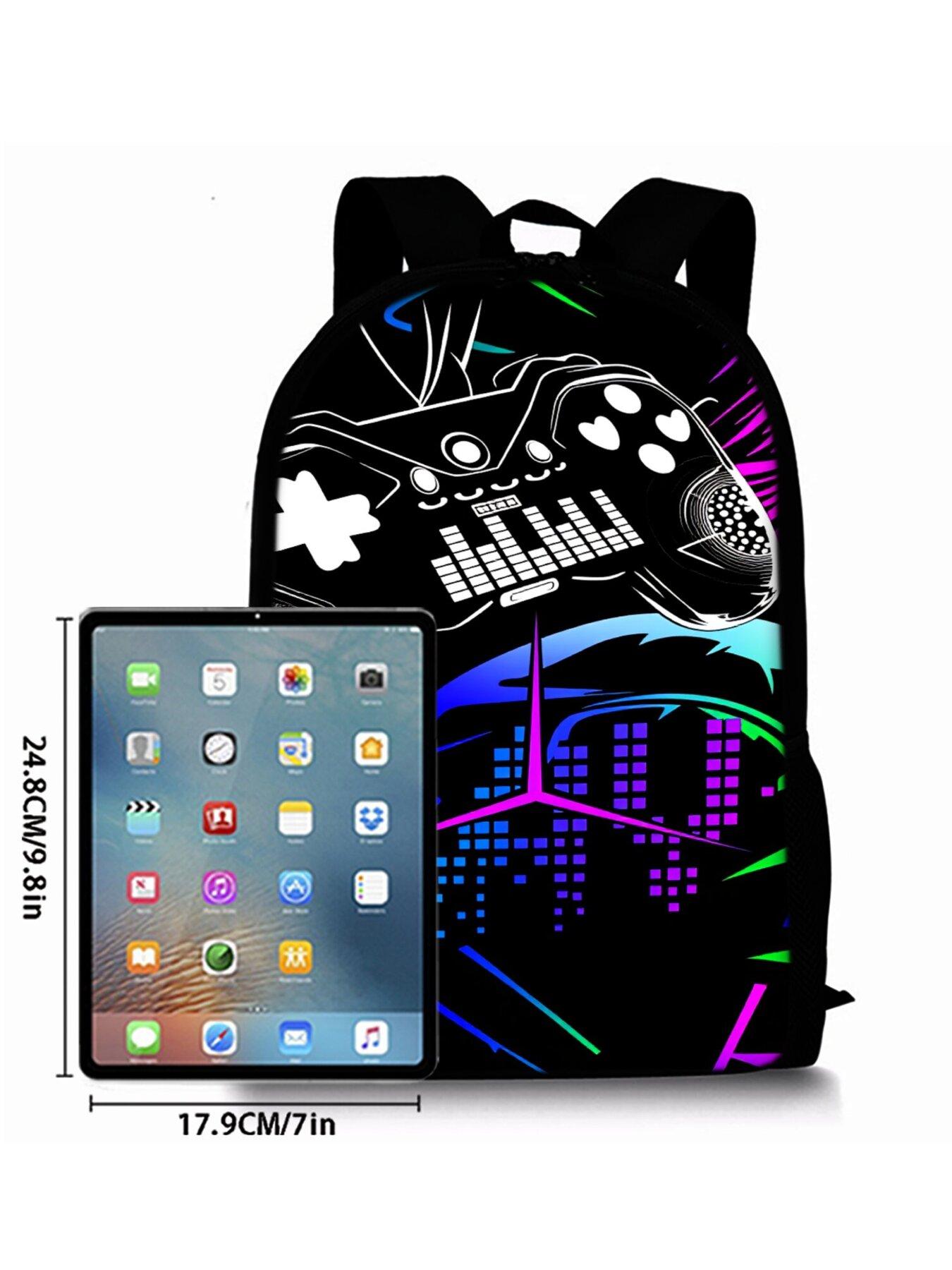 Gamepad Cyberpunk Pattern Print Single-layer Backpack