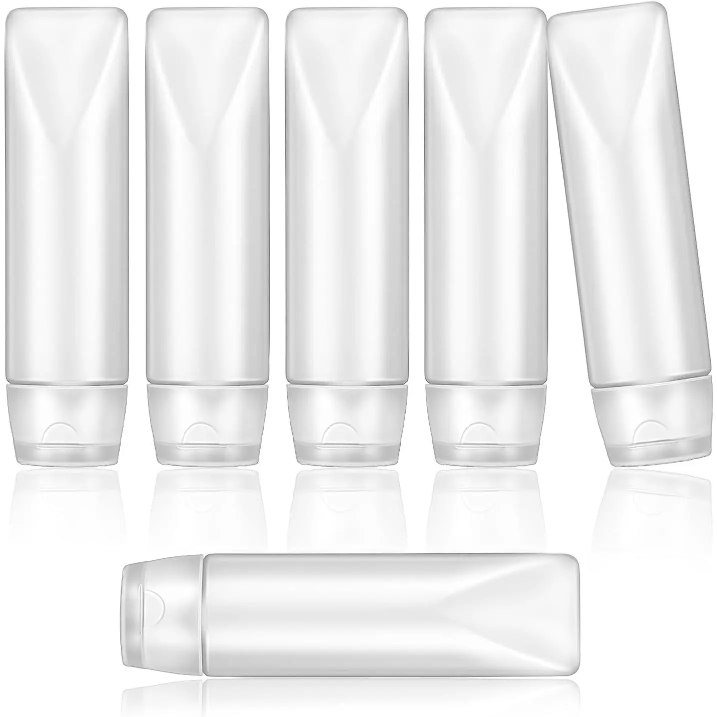 6 Pcs 1 oz Travel Bottles Empty Refillable Toothpaste Tubes Leak Proof Empty Squeeze Tubes Travel Toothpaste Container for Toiletries BPA Free Refillable Tube Squeeze Bottle PE Travel-Size Bottles