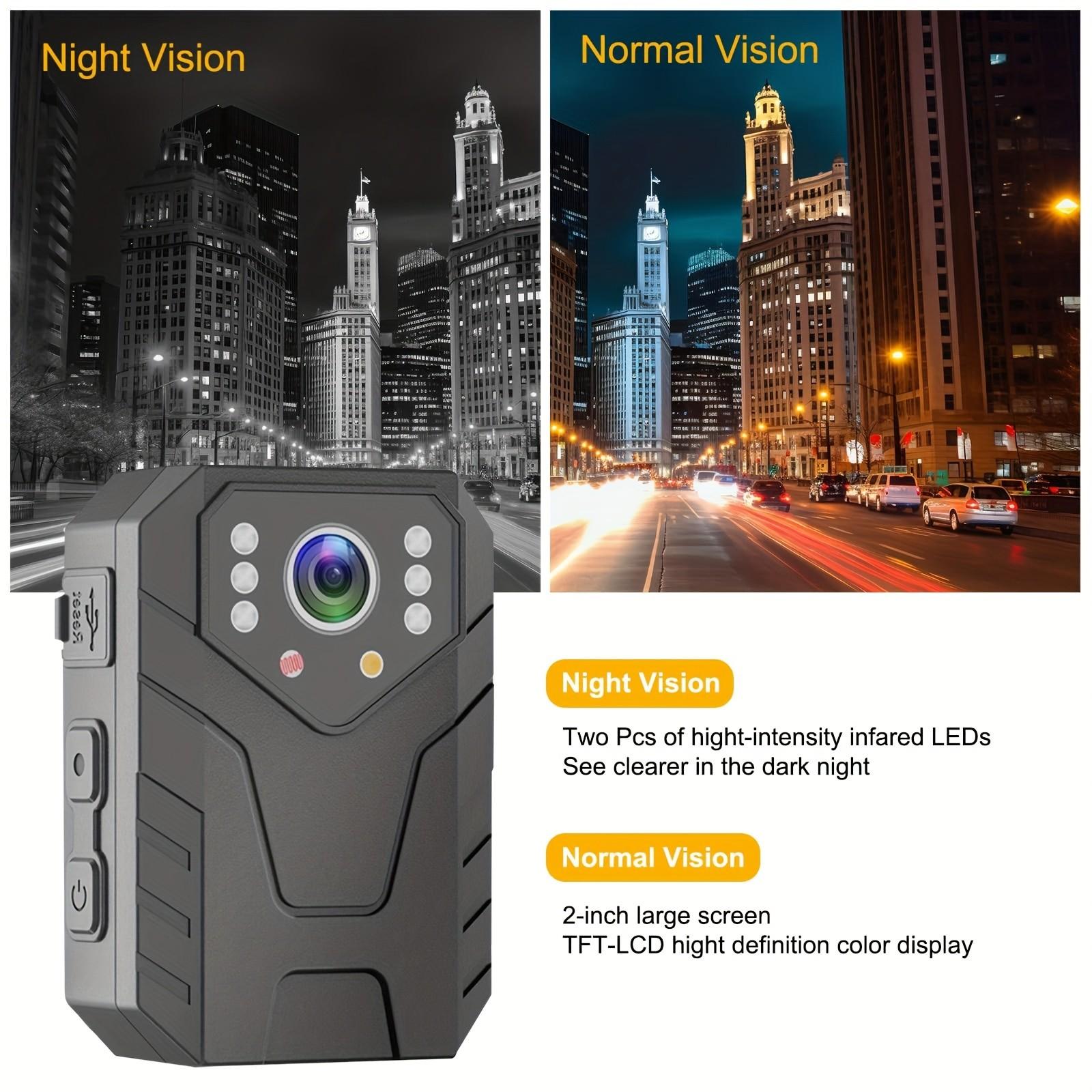 Mini Body Camera, Audio Video Recording, 1080P HD, Night Vision, 32B Card, for Security Guards,  Travel, Portable Wearable Spy Cam Hidden Camcorder