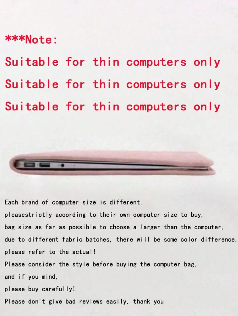 New Universal Laptop Sleeve Case, Laptop Cover Fits 13-16 Inch Laptops, Durable Protective Bag for Notebook Computers, Stylish Computer Accessories