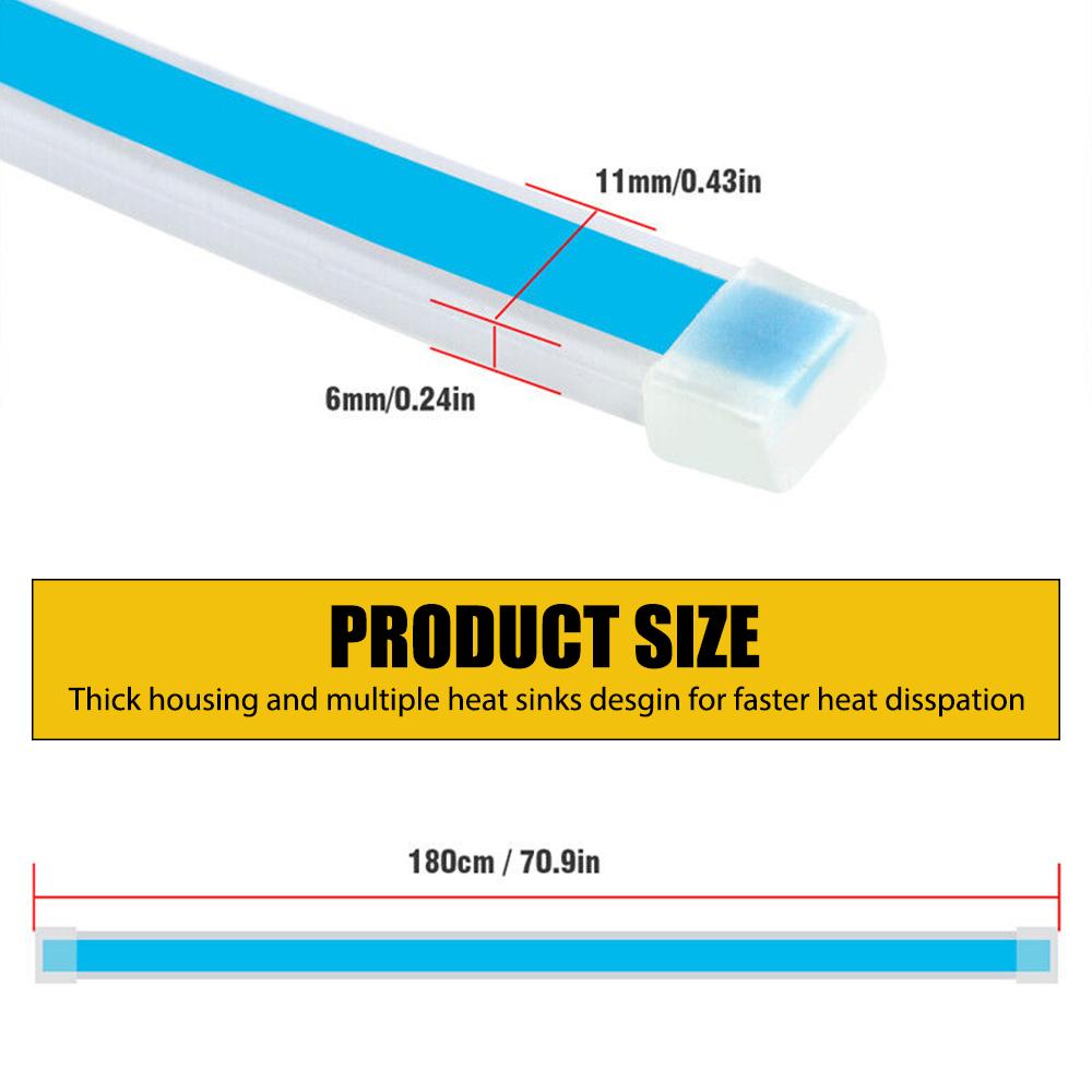 Dynamic Scan Start Up Hoodbeam Kit, Flexible Car Hood LED Meteor Strip Lights