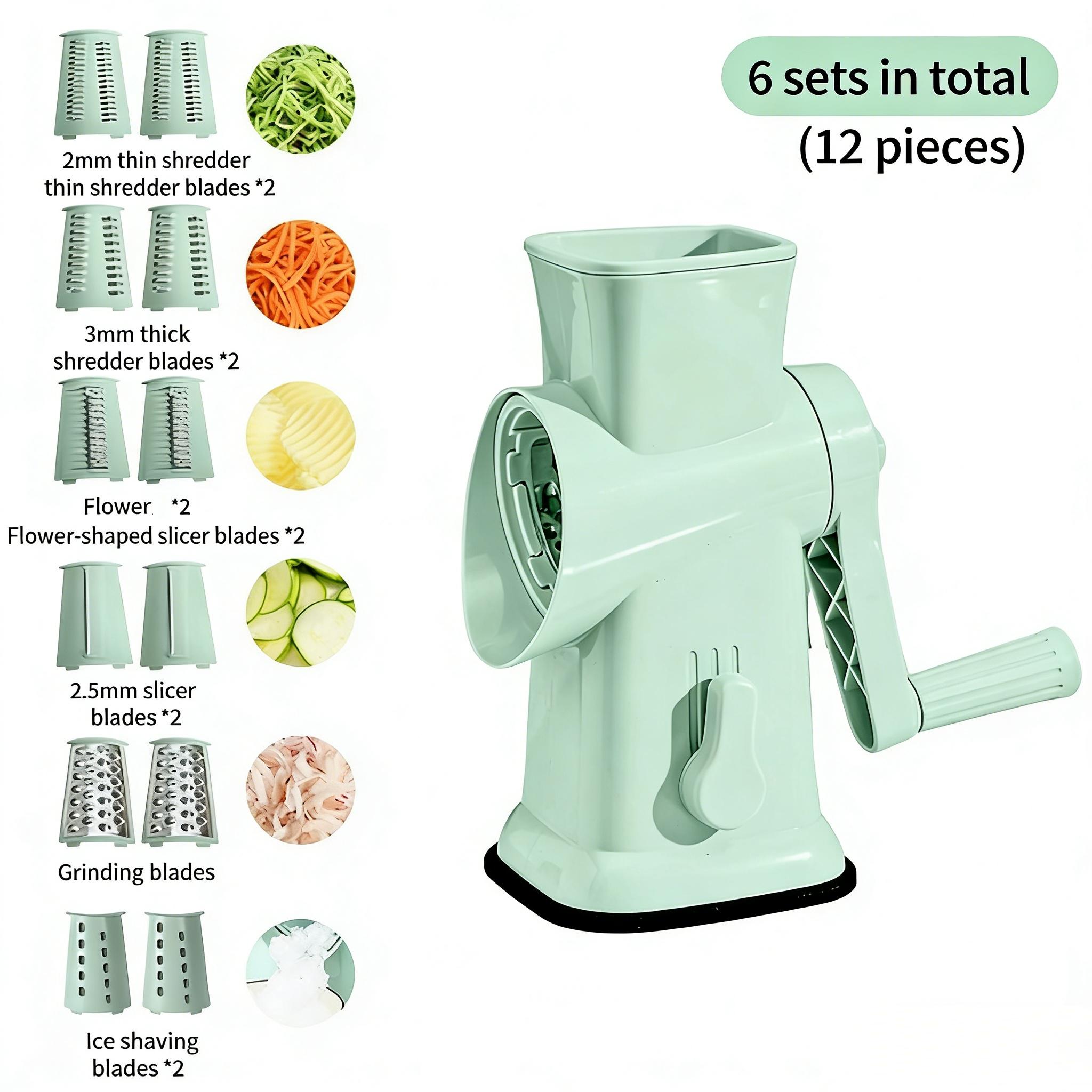 Manual Ice Maker Machine, Heavy-Duty Stainless & Plastic Hand-Crank Ice Crusher, Portable No-Electricity Ice Maker with Operation, Suitable for Home Outdoor Ice Businesses