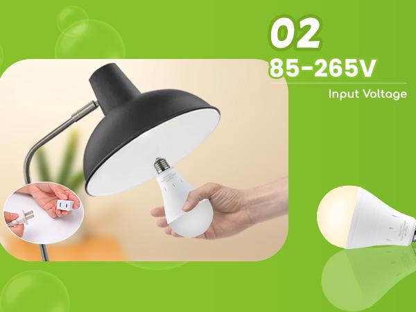 DEBAOBULB 3000K Warm Light E26 120V 9W Rechargeable Battery Operated Emergency LED Lamp Multifunctional Hook Included Home Energy Saving Lighting DEBAOBULB 3000K Warm Light E26 120V 9W Rechargeable Battery Operated Emergency LED Lamp Multifunctional Hook Included Home Energy Saving Lighting