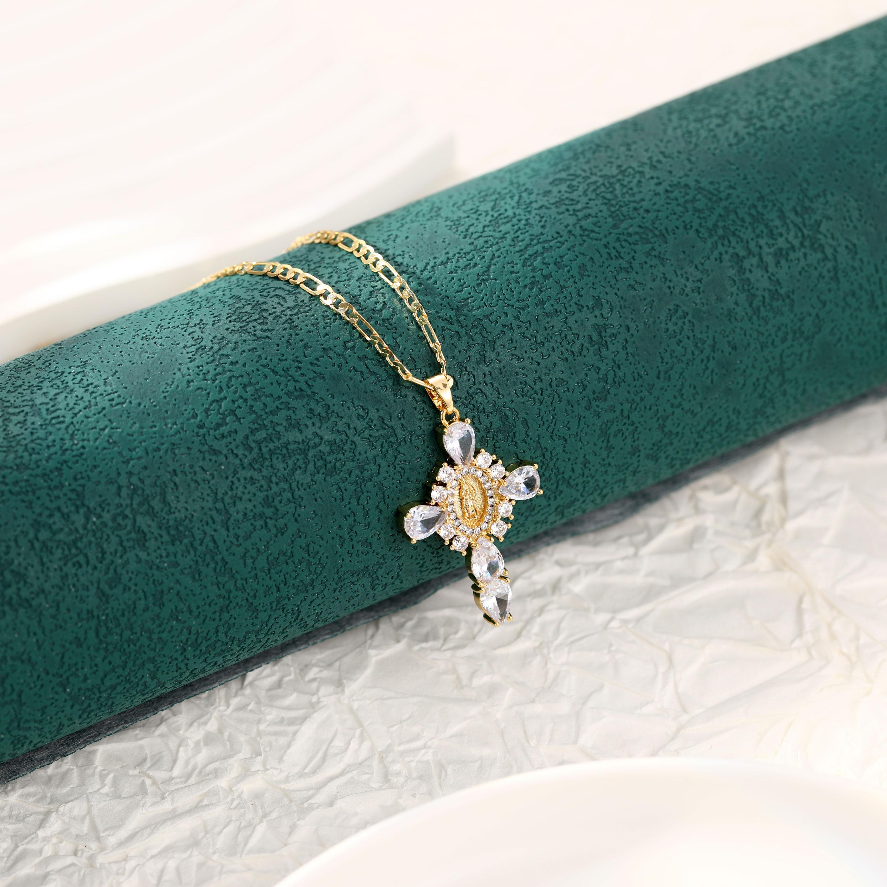 Virgen Mary Cross Necklace