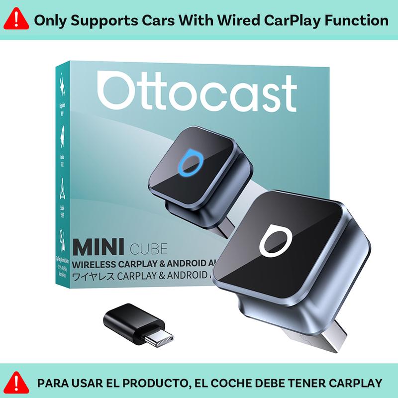 OTTOCAST Mini Cube 4.0 Wireless CarPlay/Android Auto Adapter