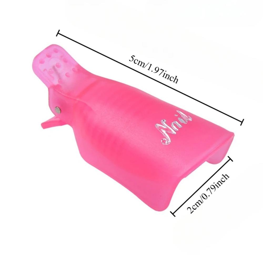 UV Gel Soak Off Tool Kit - Spring Clip Bow Design, 4-Claw Anti-Leak Remover for All Nails. Chemical-Resistant PP, Non-Slip Grip & Splash Guard. Quick 10-Finger Removal, Ideal for Home & Salon. Dust-Proof Packaging, Secure Lock, Fast & Gentle Tool Set.