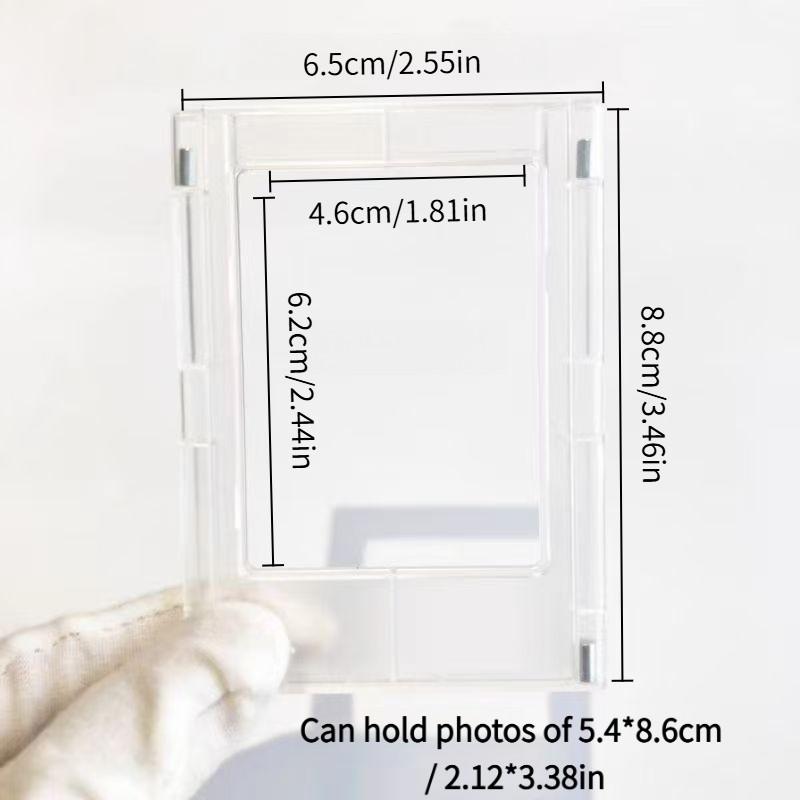 10 Magnetic Photo Frames, Mini Photos & Film Display, Classic Vertical Design, Durable, Home Memory Showcase, Photography Lovers
