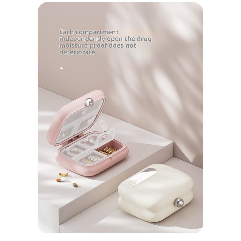 Portable pill box, mini pill box for three meals a day, mini pill container for carrying medication, pills, and health supplements