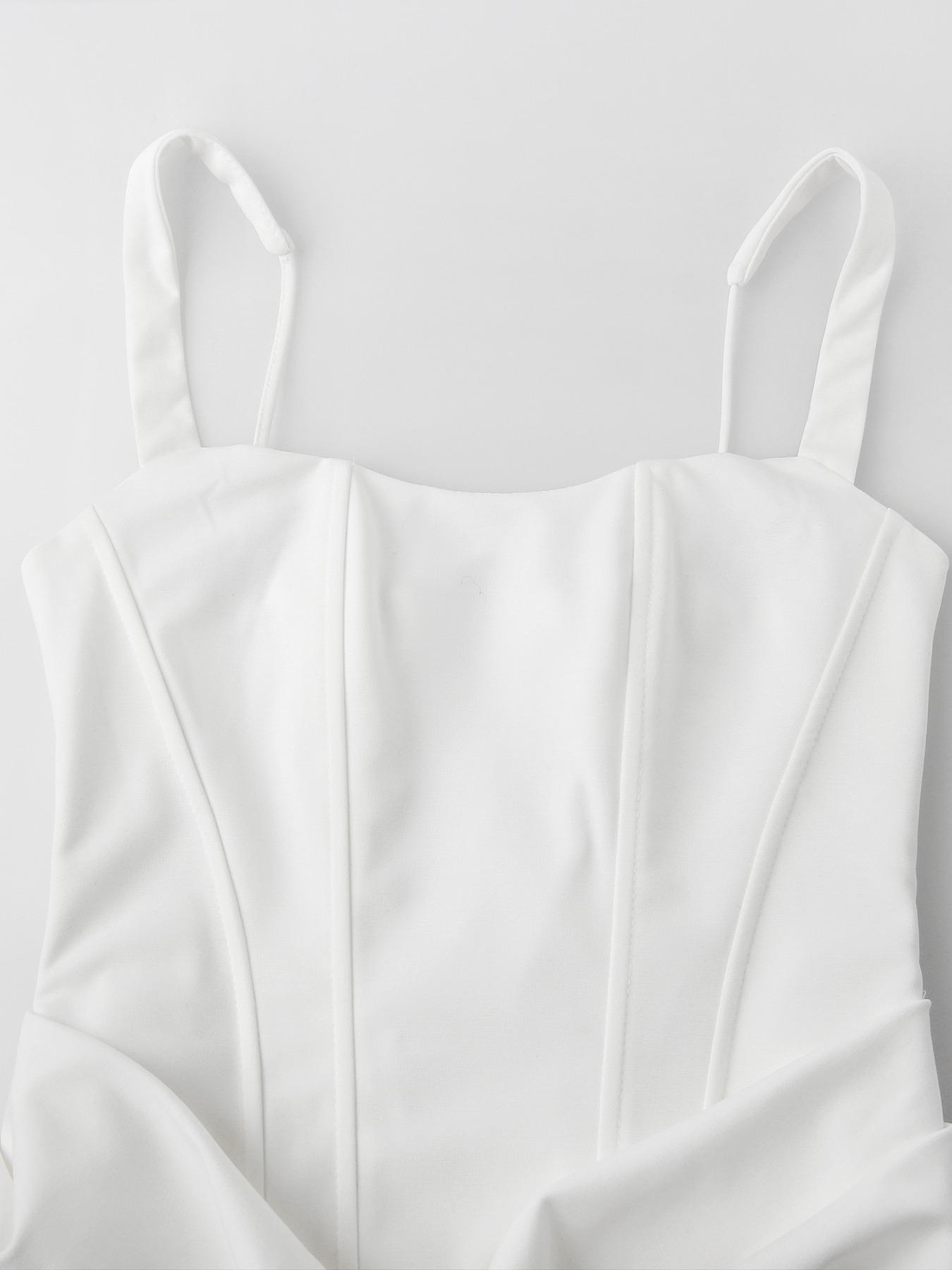 Women Sexy Boned Corset Solid Mini Dress Night Club Outfit Occasion Wear Celebrity Wedding Guest Bodycon Birthday Party Dress