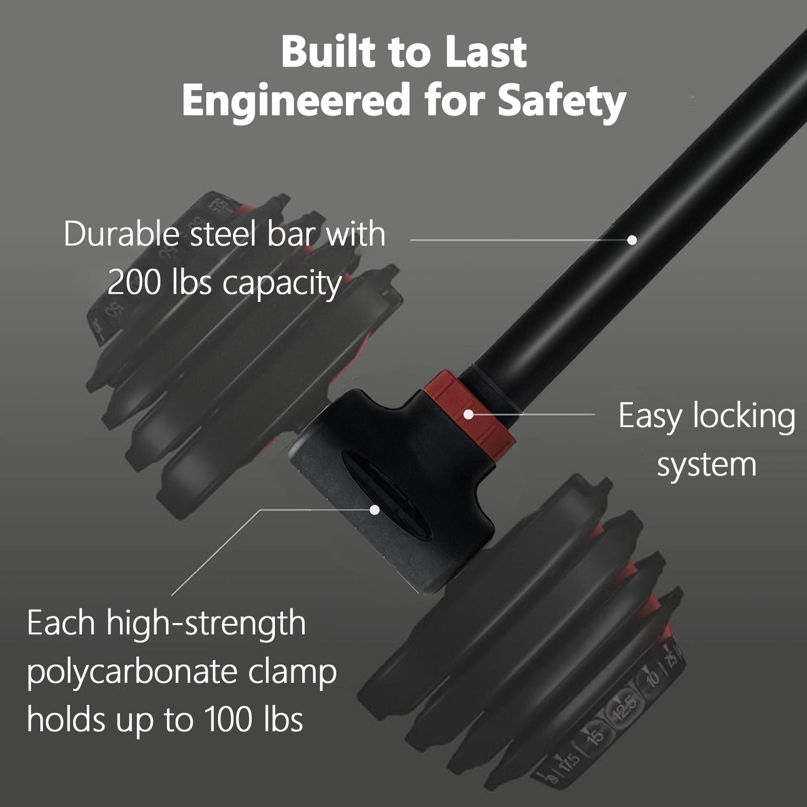 1PC Dumbbell Converter Bar - Home Gym Workout Exercise Equipment, Adjustable Dumbbells Weight Lifting Adapter, 200lbs Weight Capacity, Space-Saving, Easy-to-Use for Fitness Enthusiasts, Home Gym Equipment, Workout Equipment