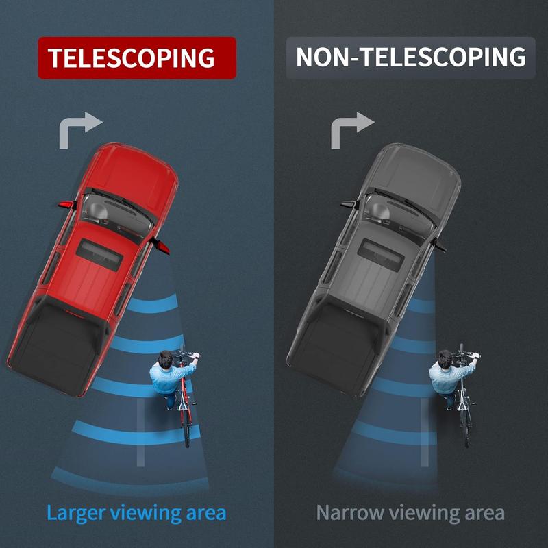 OEDRO Manual Telescoping Towing Mirrors Compatible with 1999-2006 Chevy Silverado 1500 2500HD 3500HD