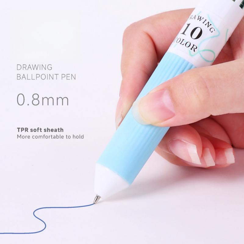 3/6 Pack Multicolor Pens, 28/60 Colors, 10-in-1 Colored Ballpoint Pen,0.8mm Fine Point Smooth Writing, Retractable Ballpoint Pens for Office School Students Gifts, Colored Pens Set