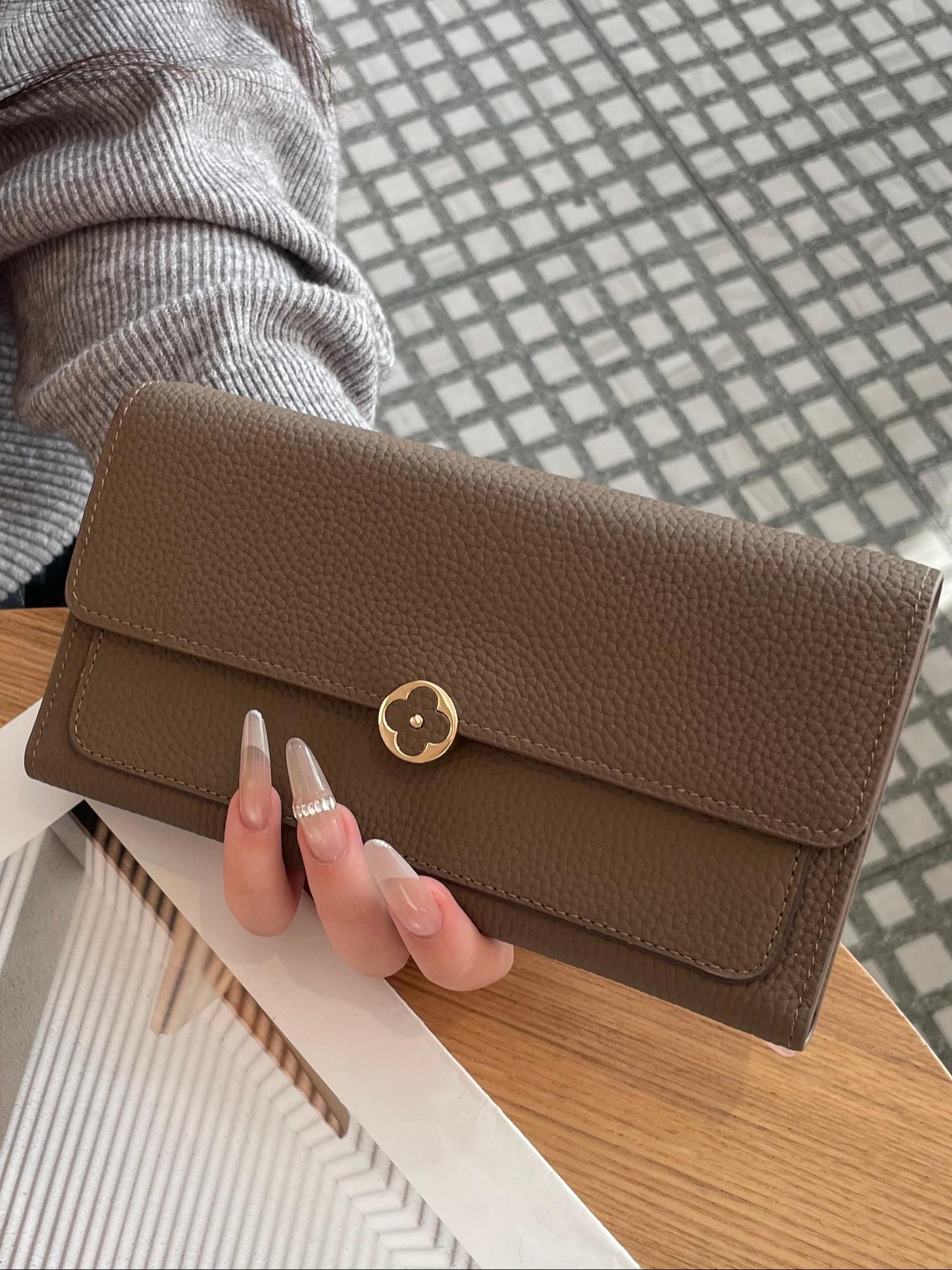 Women's New Full Leather Long Wallet, Cross-Border First Layer Cowhide Handbag, Genuine Leather Clutch Purse, Stylish and Durable