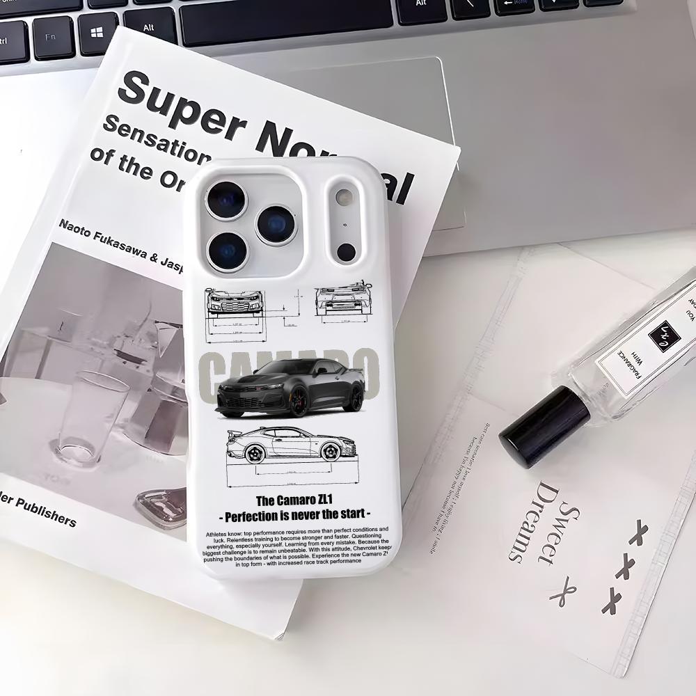 PIKPAKA Cool-C-ChevroletS C-Camaro Muscle Sports Car Phone, Smartphone Case For IPhone 15 14 13 12 11 Pro Max Luxury Jelly Material Durable Crystal Clear Shockproof Scratch-Resistant Perfect Fit, Accessories