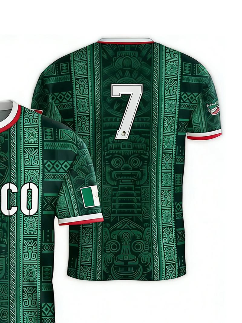 2026 New Arrival - Great Deal on Mexico World Cup Home Jersey,Men's Football Print T-shirt， 4 Mexican-themed jerseys，Breathable Sweat-Absorbent, Sporty Fit, All Seasons, Fast Shipping，Mexico home ground World Cup support jerseys，Family Gifts