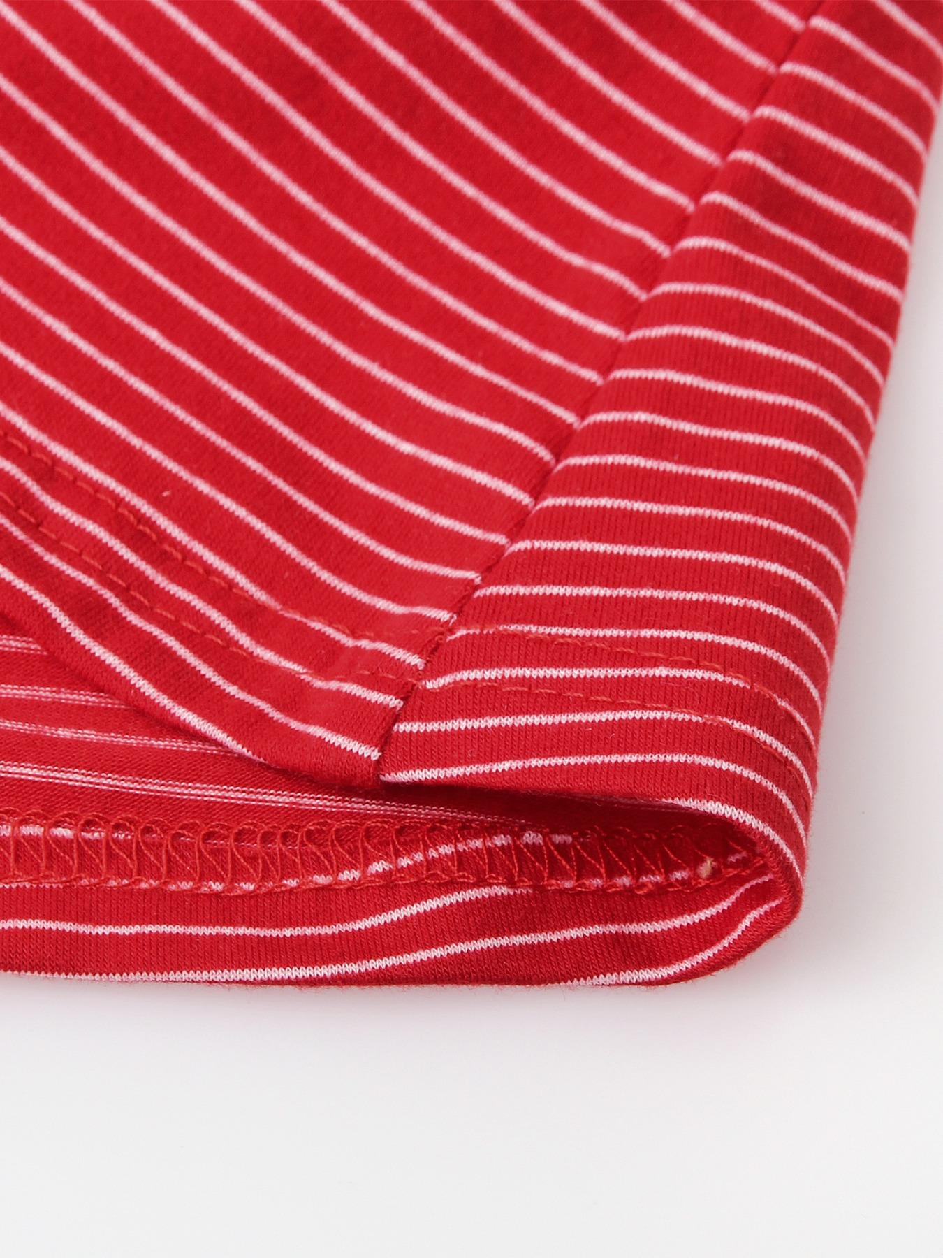 Striped Backless Short Sleeve T-Shirt Casual Summer Top Women's Fashion Tee