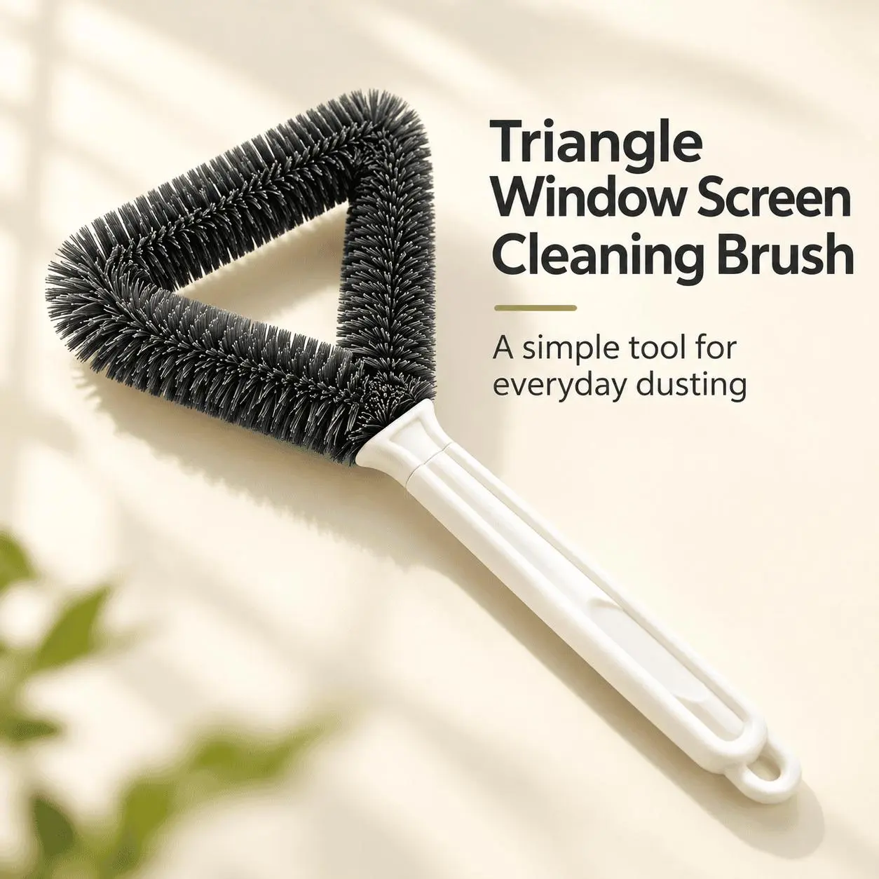 Triangular Window Screen Cleaning Brush – Double-Sided, Wet & Dry Use, Clean Screens Without Removing Them