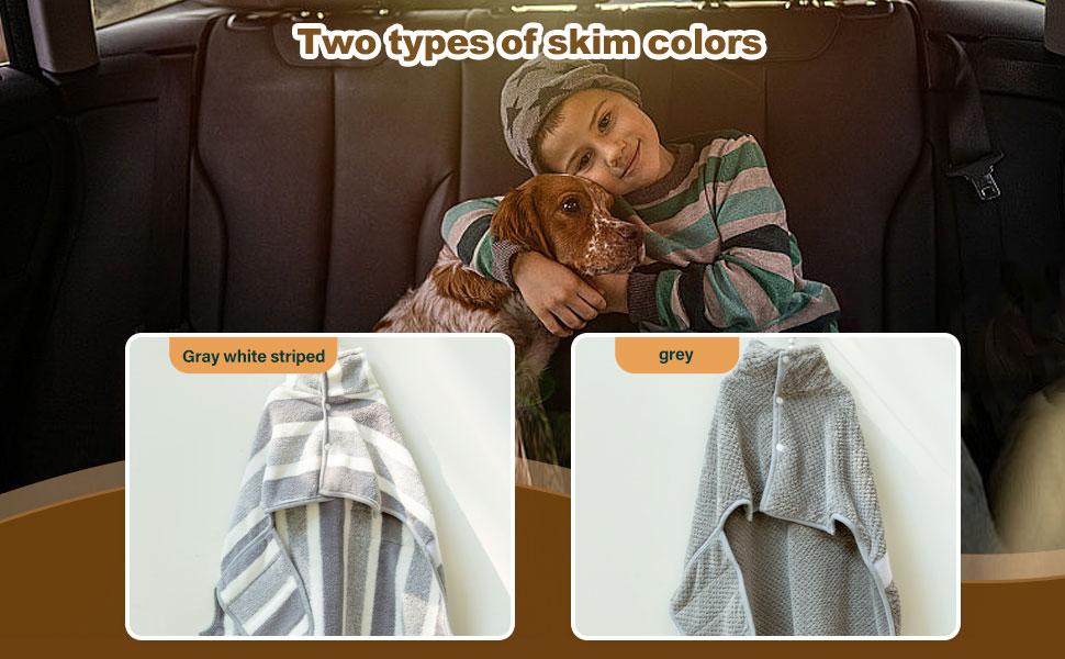 pet bath accessory Two-color dog bathrobe towels in sizes S, M, and L, super absorbent pet bathrobes suitable for small, medium, and large dogs, quick-drying, adjustable design, perfect for pet dogs.
