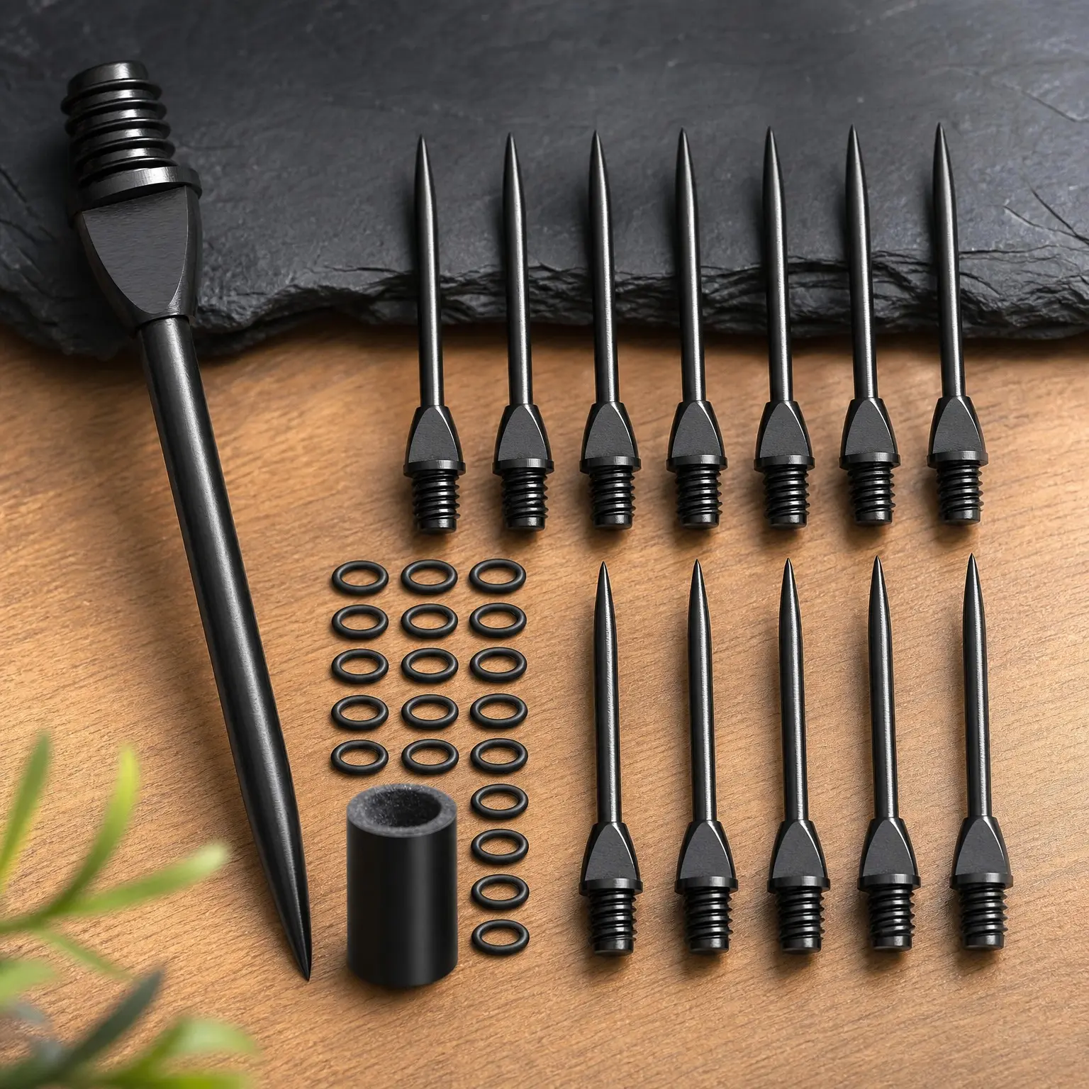 12pcs Steel Dart Tips, 2BA Soft Tip Dart Converter with Removal Tool, 20pcs Rubber O-Rings and Sharpener, Professional Darts Accessories Kit