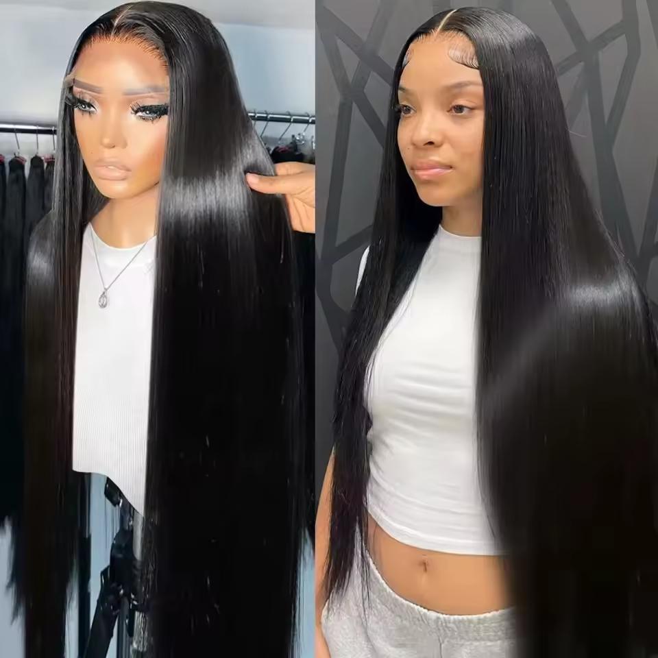 Bling Hair 32 34 Inch Hd Transparent 13x6 Straight Lace Frontal Wigs 13x4 Lace Front Human Hair Wigs 4x4 Closure Wig Pre Plucked For Women Bling Hair 32 34 Inch Hd Transparent 13x6 Straight Lace Frontal Wigs 13x4 Lace Front Human Hair Wigs 4x4 Closure Wig Pre Plucked For Women