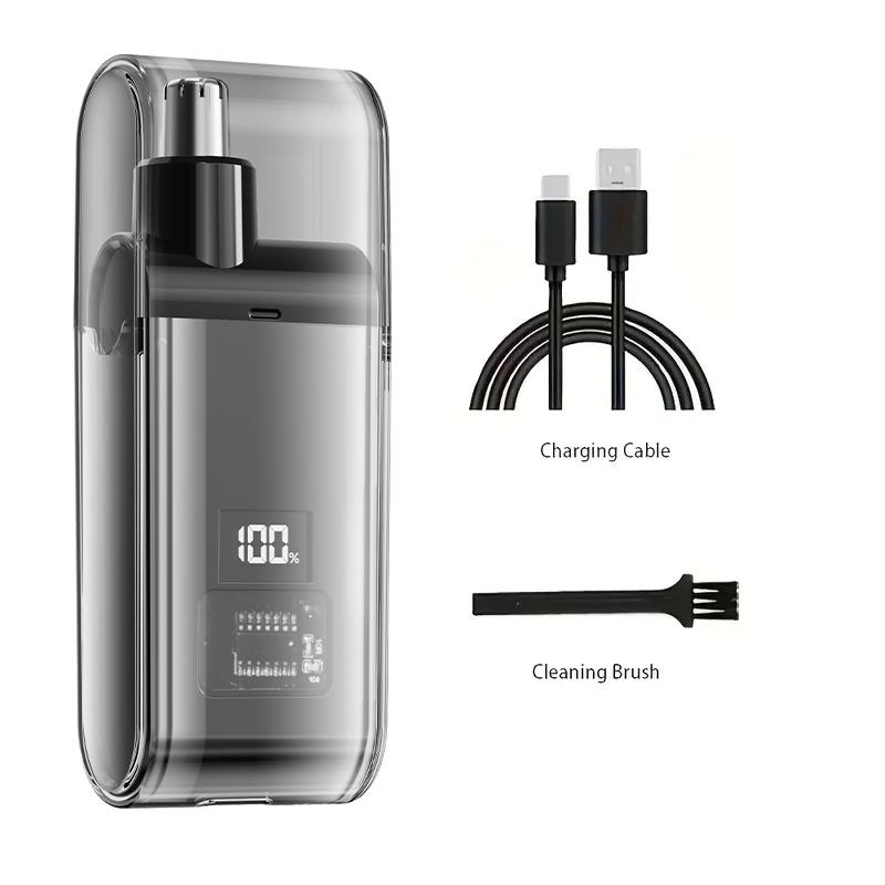 Portable mini nose hair trimmer, waterproof, dry and wet dual-purpose painless nose hair trimmer, electric shaving tool, nose and beard trimmer, men's ear and nose trimmer, USB charging